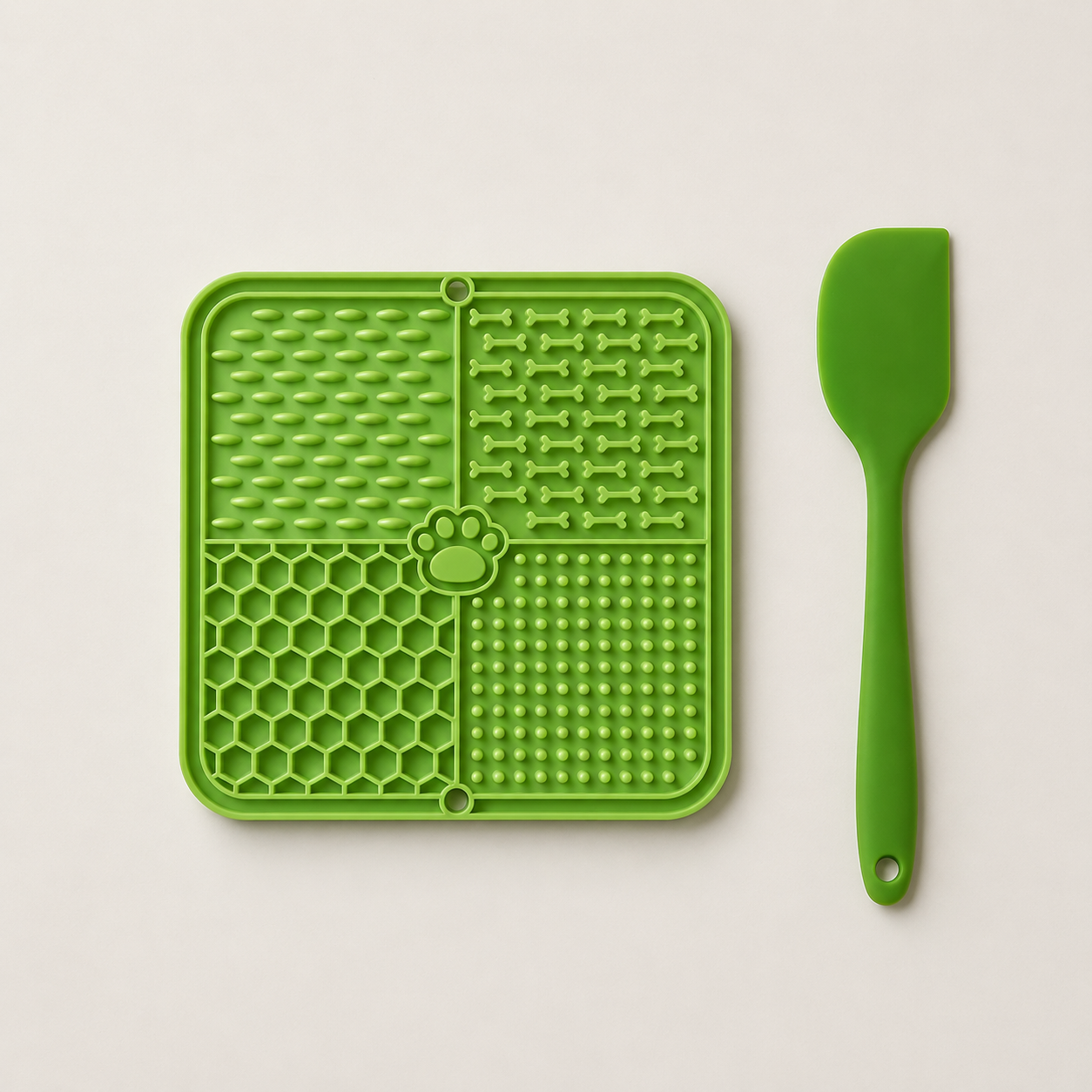 Tapis de léchage avec spatule