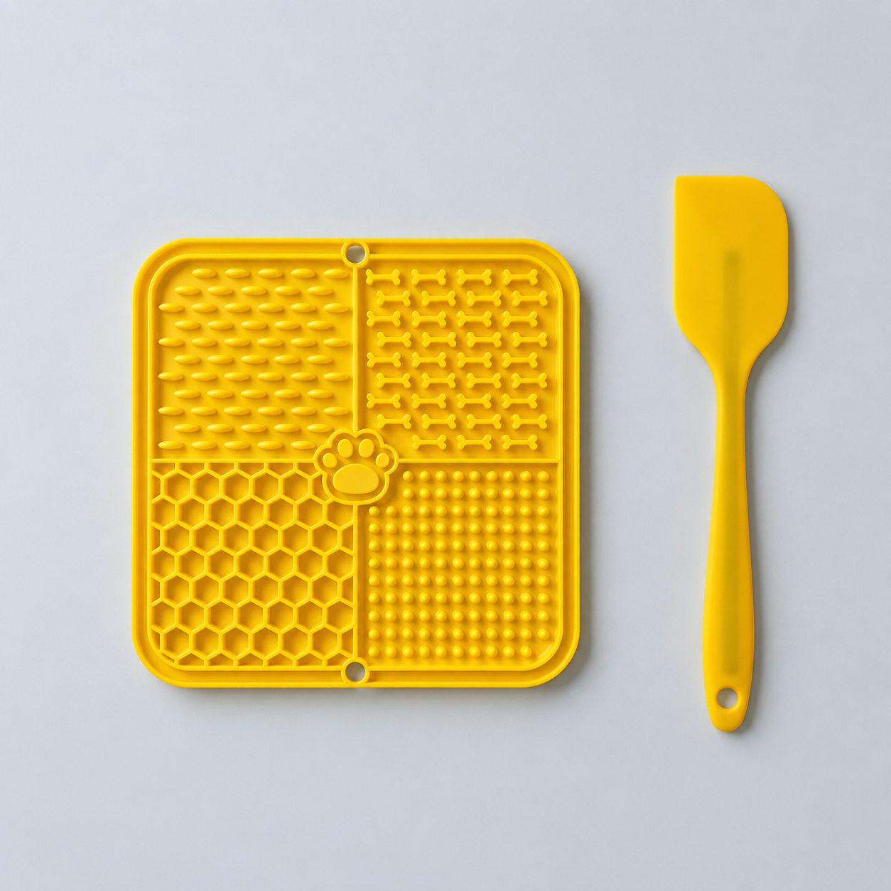 Tapis de léchage avec spatule
